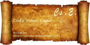 Csöndes Emma névjegykártya