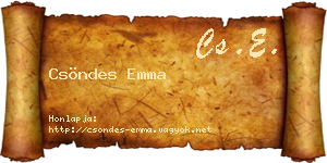 Csöndes Emma névjegykártya